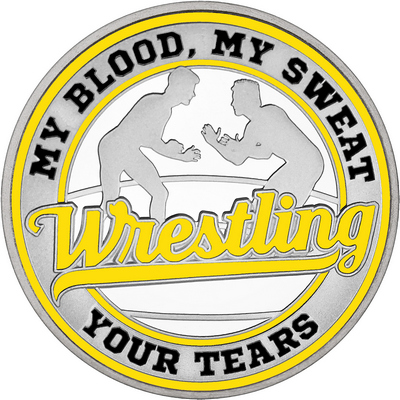 Yellow "Wrestling" with Yellow Outer Circular Borders